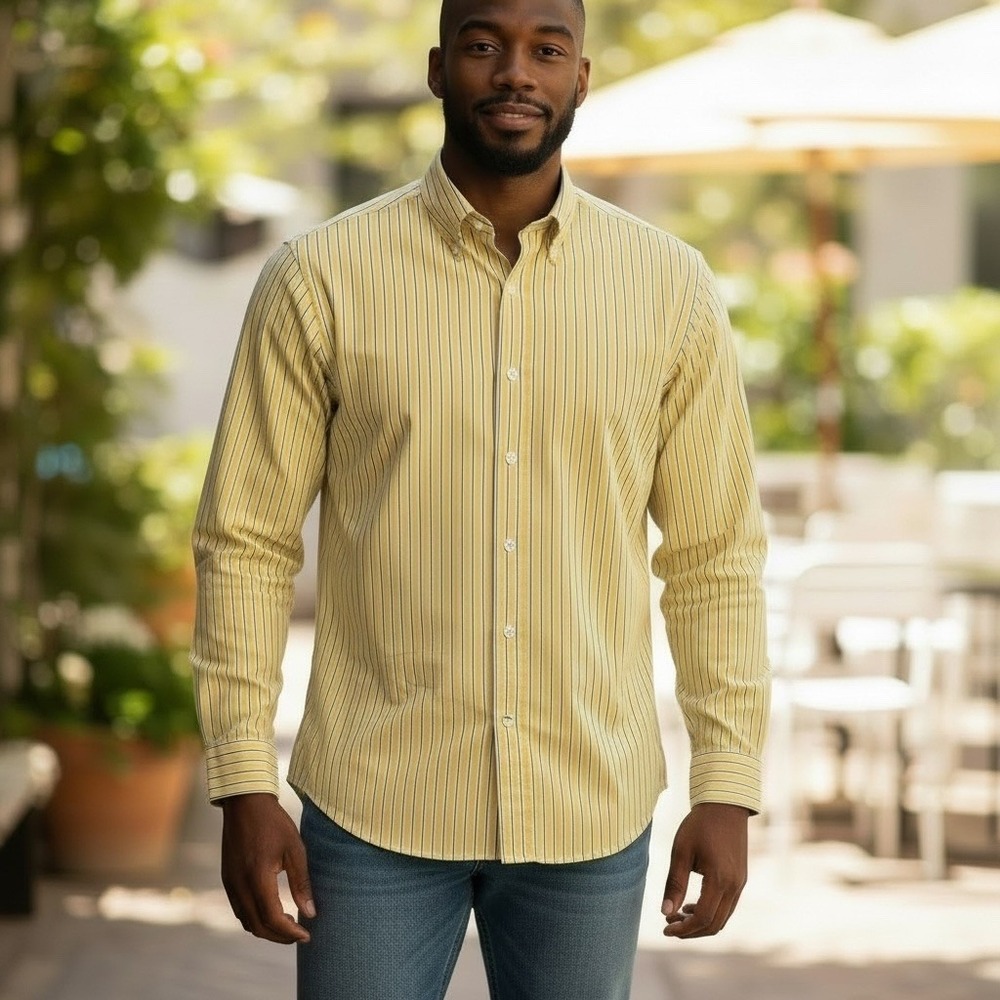 Polo Ralph Lauren Westerton Striped Button Down Men's Collared Shirt Sz L Cotton